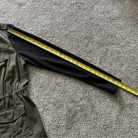 TORRID 00 0X XL Olive Green Twill Anorak Black Sleeves R $89 - Picture 9 of 11